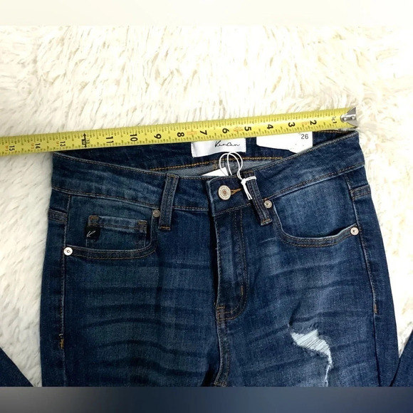 KANCAN jeans Mid Rise Ankel Destoyed Skinny Jeans, 5/26. New with tag - Picture 7 of 16